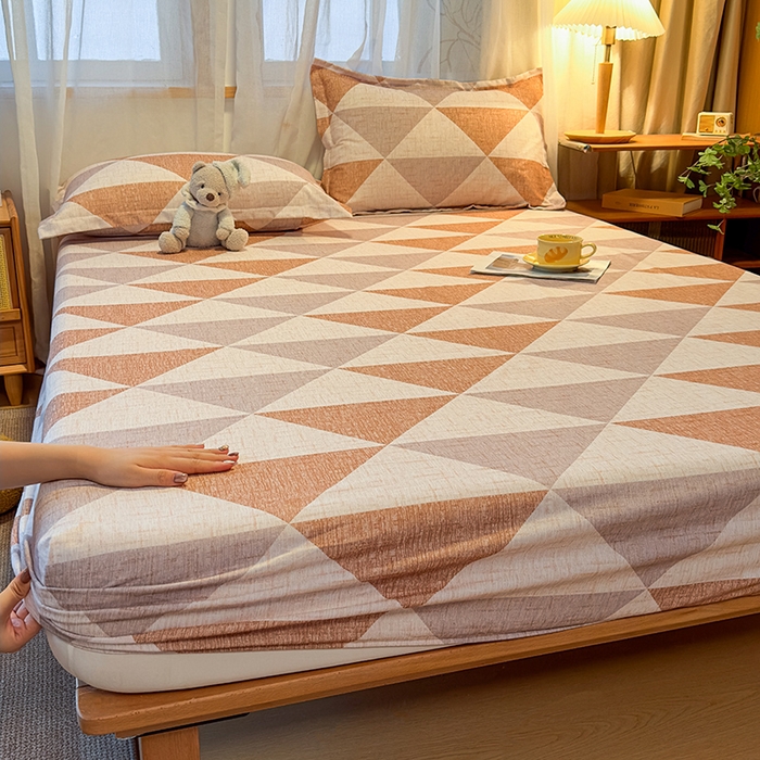 91家纺网 家纺一手货源 找家纺 丝芙妮家居（原乐视家纺） 2025新款全棉磨毛多规格单品床笠 云漫-咖