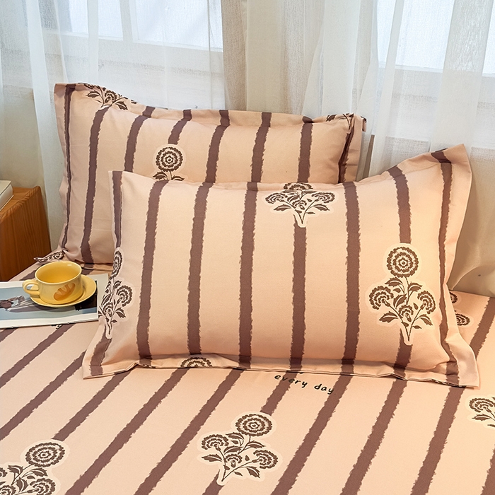 91家纺网 家纺一手货源 找家纺 丝芙妮家居（原乐视家纺） 2025新款全棉磨毛多规格单品床笠 暗香-紫