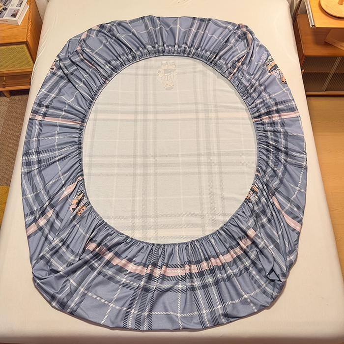 91家纺网 家纺一手货源 找家纺 丝芙妮家居（原乐视家纺） 2025新款全棉磨毛多规格单品床笠 维尼小熊-蓝