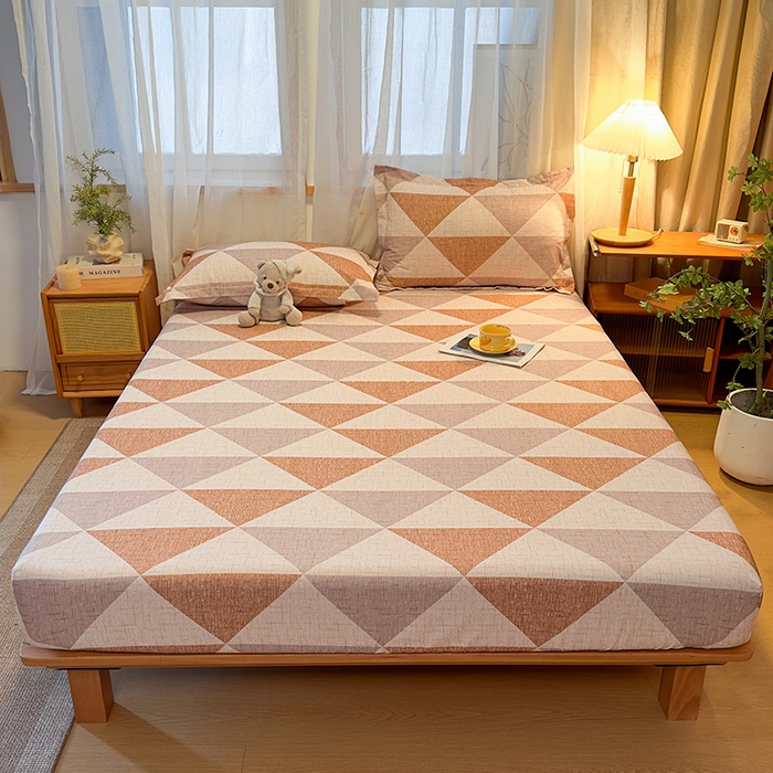 91家纺网 家纺一手货源 找家纺 丝芙妮家居（原乐视家纺） 2025新款全棉磨毛多规格单品床笠 云漫-咖