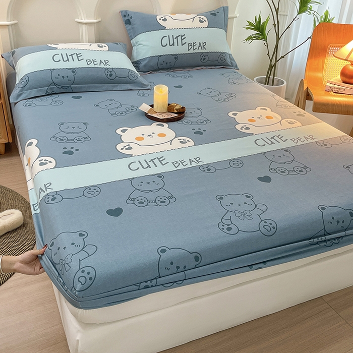 91家纺网 家纺一手货源 找家纺 丝芙妮家居（原乐视家纺） 2025新款全棉磨毛多规格单品床笠 淘气熊