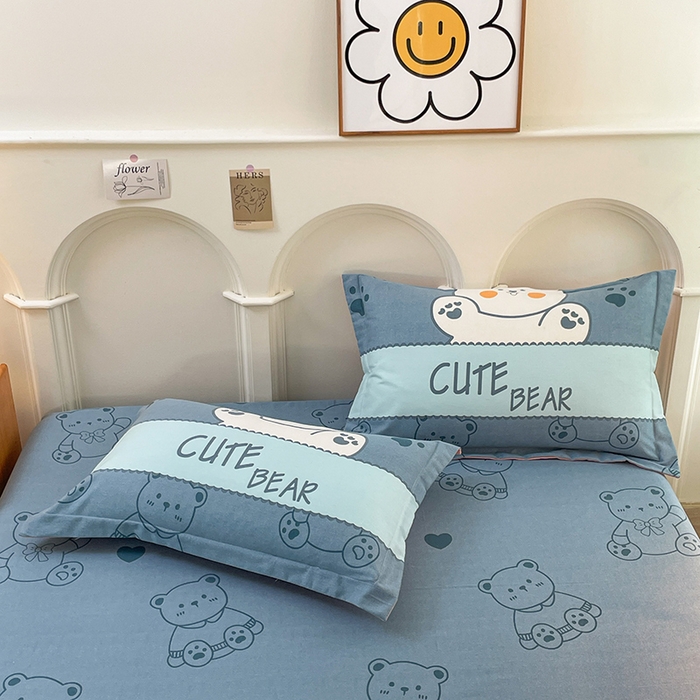 91家纺网 家纺一手货源 找家纺 丝芙妮家居（原乐视家纺） 2025新款全棉磨毛多规格单品床笠 淘气熊