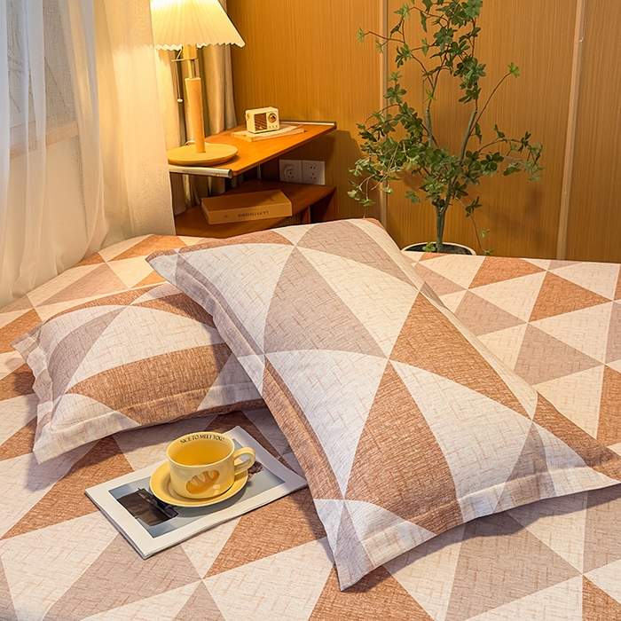 91家纺网 家纺一手货源 找家纺 丝芙妮家居（原乐视家纺） 2025新款全棉磨毛多规格单品床笠 云漫-咖