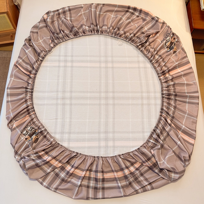 91家纺网 家纺一手货源 找家纺 丝芙妮家居（原乐视家纺） 2025新款全棉磨毛多规格单品床笠 维尼小熊-粉