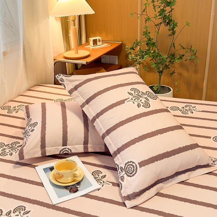 91家纺网 家纺一手货源 找家纺 丝芙妮家居（原乐视家纺） 2025新款全棉磨毛多规格单品床笠 暗香-紫