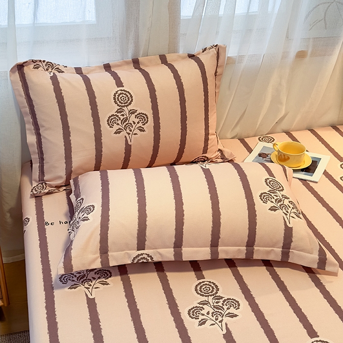 91家纺网 家纺一手货源 找家纺 丝芙妮家居（原乐视家纺） 2025新款全棉磨毛多规格单品床笠 暗香-紫