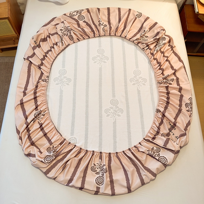 91家纺网 家纺一手货源 找家纺 丝芙妮家居（原乐视家纺） 2025新款全棉磨毛多规格单品床笠 暗香-紫