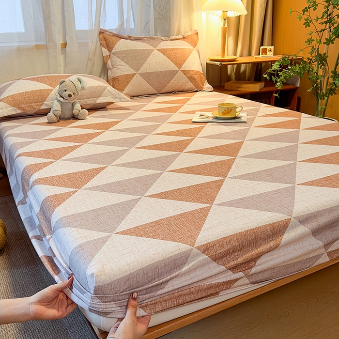 91家纺网 家纺一手货源 找家纺 丝芙妮家居（原乐视家纺） 2025新款全棉磨毛多规格单品床笠 云漫-咖