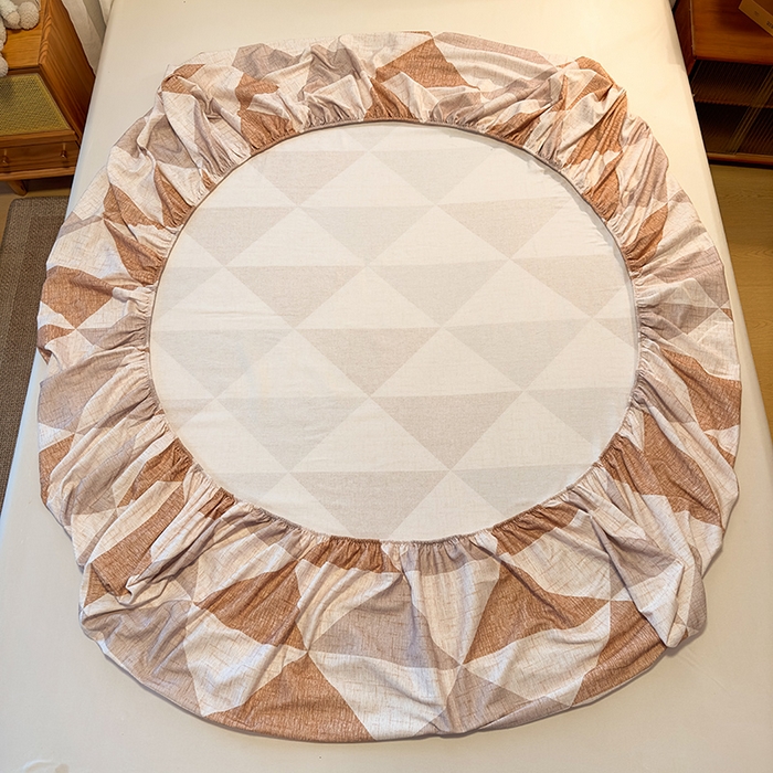 91家纺网 家纺一手货源 找家纺 丝芙妮家居（原乐视家纺） 2025新款全棉磨毛多规格单品床笠 云漫-咖