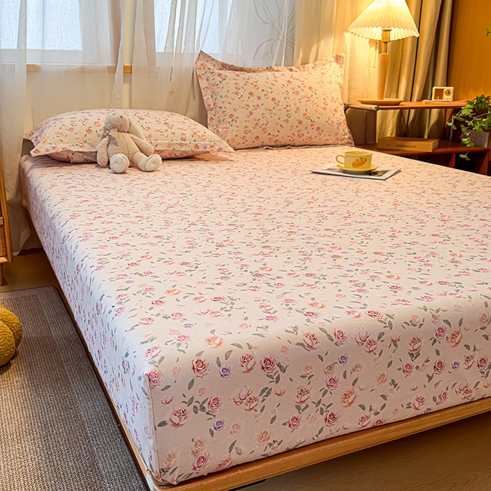 91家纺网 家纺一手货源 找家纺 丝芙妮家居（原乐视家纺） 2025新款全棉磨毛多规格单品床笠 莫奈