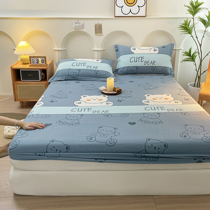 91家纺网 家纺一手货源 找家纺 丝芙妮家居（原乐视家纺） 2025新款全棉磨毛多规格单品床笠 淘气熊