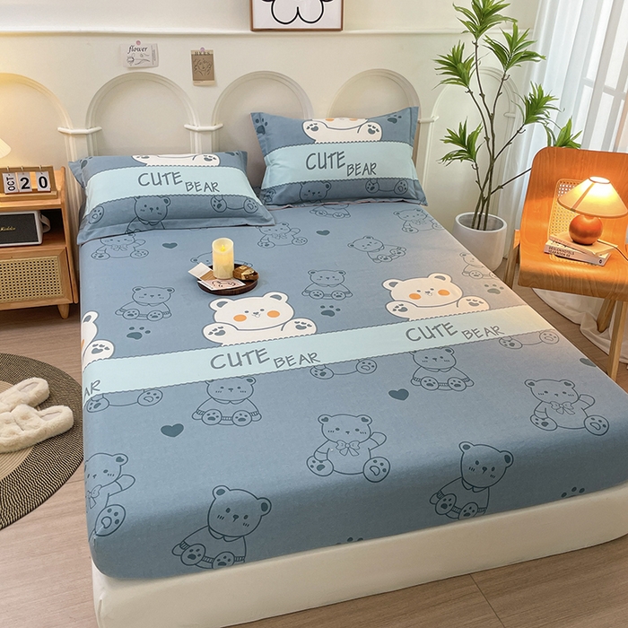 91家纺网 家纺一手货源 找家纺 丝芙妮家居（原乐视家纺） 2025新款全棉磨毛多规格单品床笠 淘气熊