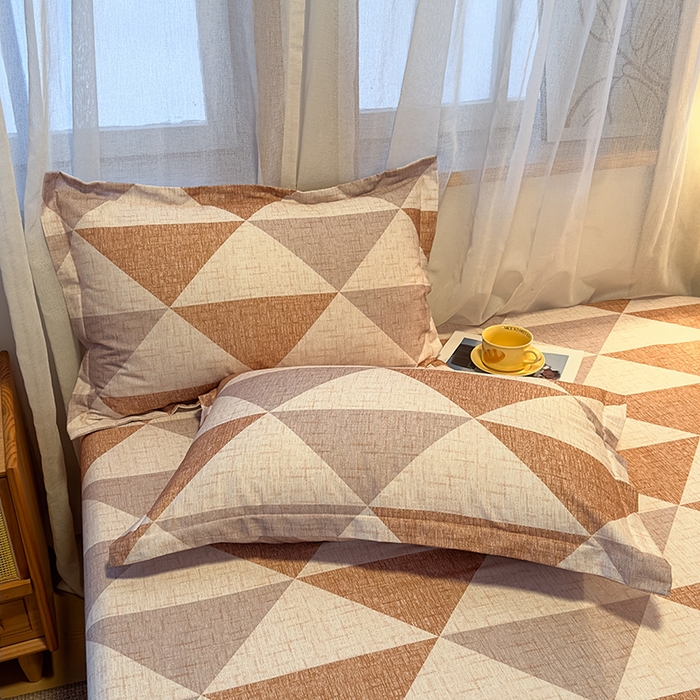 91家纺网 家纺一手货源 找家纺 丝芙妮家居（原乐视家纺） 2025新款全棉磨毛多规格单品床笠 云漫-咖