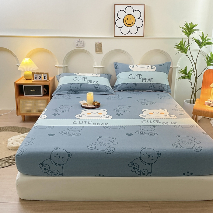 91家纺网 家纺一手货源 找家纺 丝芙妮家居（原乐视家纺） 2025新款全棉磨毛多规格单品床笠 淘气熊