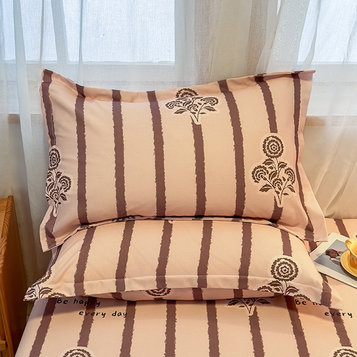 91家纺网 家纺一手货源 找家纺 丝芙妮家居（原乐视家纺） 2025新款全棉磨毛多规格单品床笠 暗香-紫