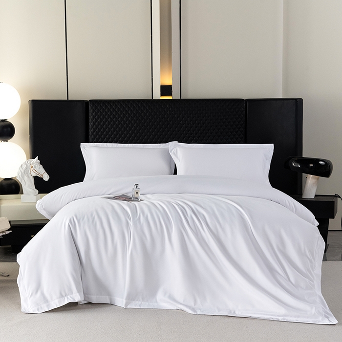 91家纺网 家纺一手货源 找家纺 （总）中乾酒店布草工厂店 2025新款120g磨毛高仿棉星级酒店宾馆民宿磨毛纯白三件套四件套