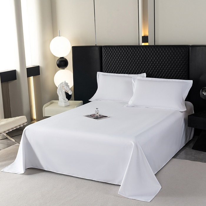 91家纺网 家纺一手货源 找家纺 （总）中乾酒店布草工厂店 2025新款120g磨毛高仿棉星级酒店宾馆民宿磨毛纯白三件套四件套