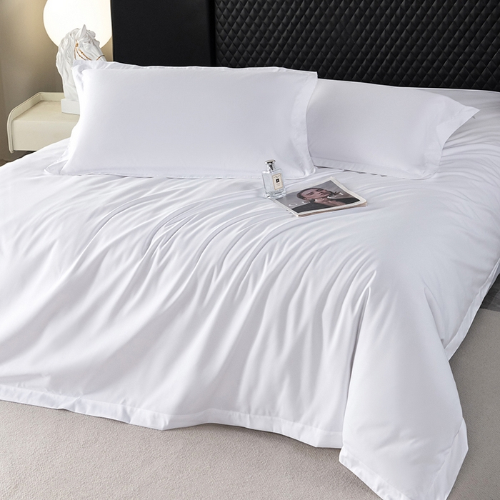 91家纺网 家纺一手货源 找家纺 （总）中乾酒店布草工厂店 2025新款120g磨毛高仿棉星级酒店宾馆民宿磨毛纯白三件套四件套