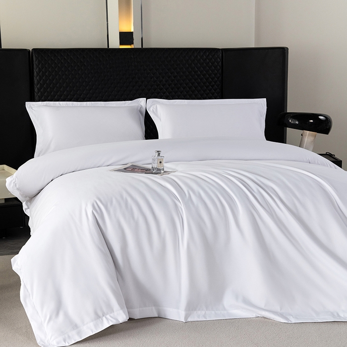 91家纺网 家纺一手货源 找家纺 （总）中乾酒店布草工厂店 2025新款120g磨毛高仿棉星级酒店宾馆民宿磨毛纯白三件套四件套