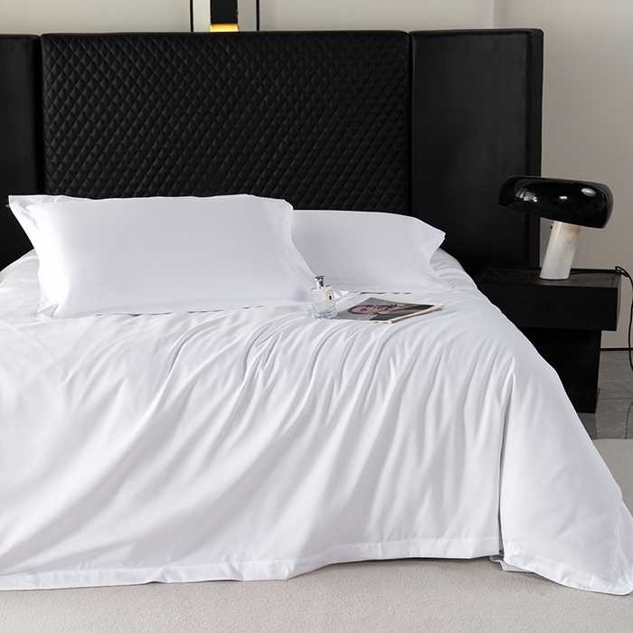 91家纺网 家纺一手货源 找家纺 （总）中乾酒店布草工厂店 2025新款120g磨毛高仿棉星级酒店宾馆民宿磨毛纯白三件套四件套