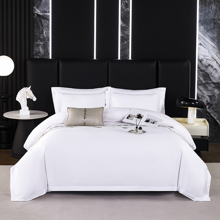 91家纺网 家纺一手货源 找家纺 （总）中乾酒店布草工厂店 2025新款140g磨毛高仿棉星级酒店宾馆民宿磨毛纯白三件套四件套