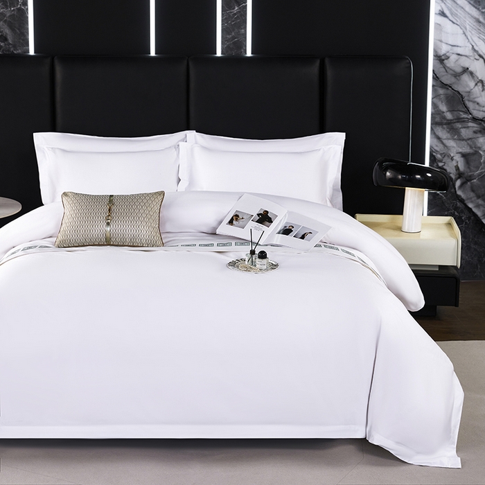 91家纺网 家纺一手货源 找家纺 （总）中乾酒店布草工厂店 2025新款140g磨毛高仿棉星级酒店宾馆民宿磨毛纯白三件套四件套