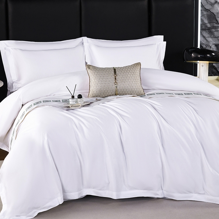 91家纺网 家纺一手货源 找家纺 （总）中乾酒店布草工厂店 2025新款140g磨毛高仿棉星级酒店宾馆民宿磨毛纯白三件套四件套