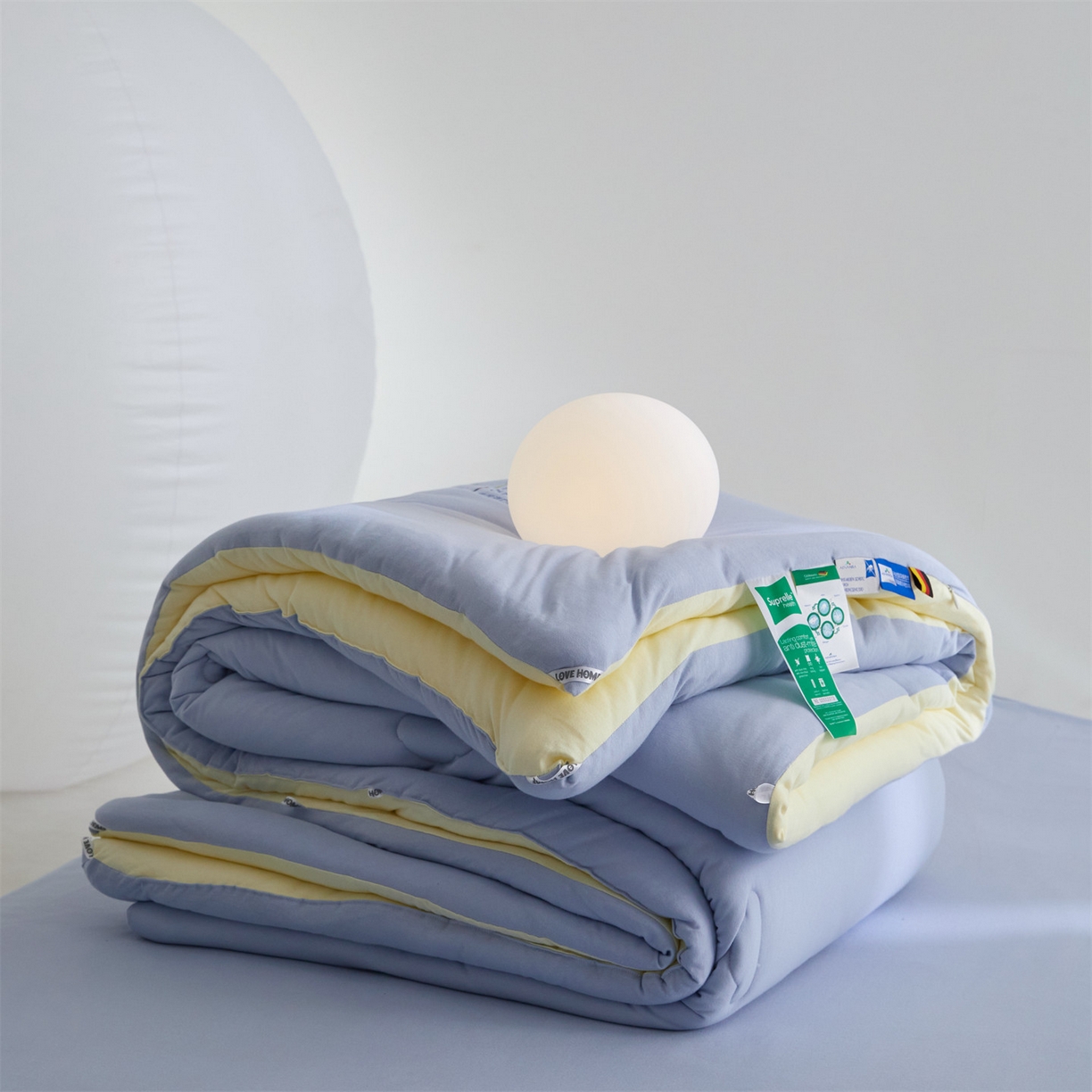 91家纺网 家纺一手货源 找家纺 头等舱 2025新款全棉A类针织 零压 深睡 德国ADVANSA 抗菌 100%阻螨低致敏秋冬被（空镜图） 蓝莓乳酪