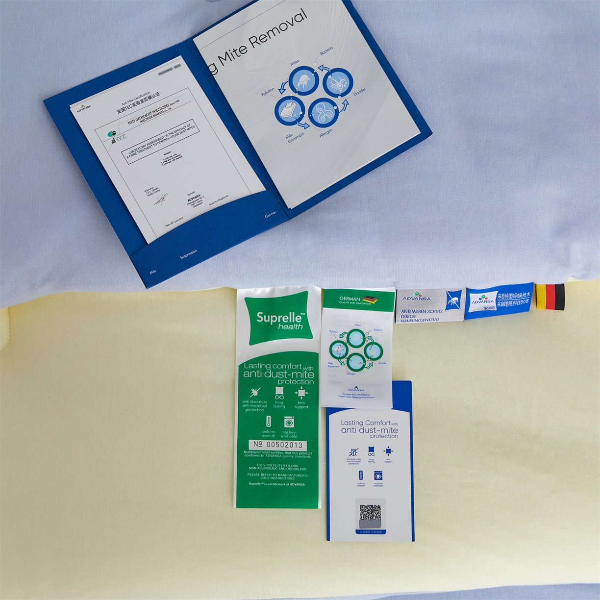 91家纺网 家纺一手货源 找家纺 头等舱 2025新款全棉A类针织 零压 深睡 德国ADVANSA 抗菌 100%阻螨低致敏秋冬被（空镜图） 蓝莓乳酪