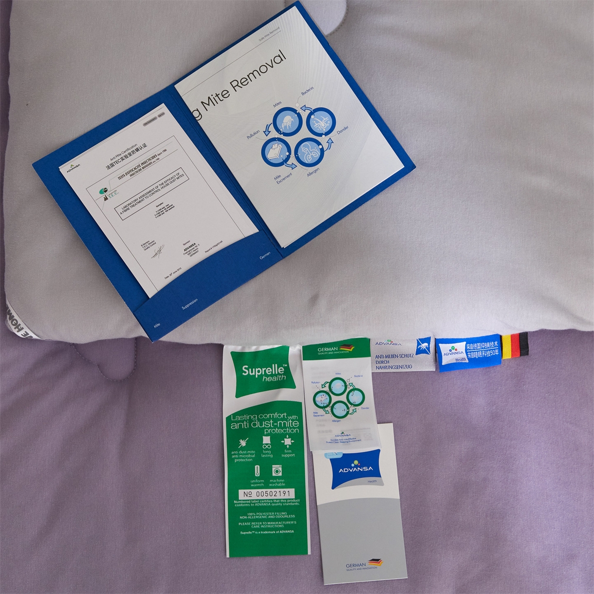 91家纺网 家纺一手货源 找家纺 头等舱 2025新款全棉A类针织 零压 深睡 德国ADVANSA 抗菌 100%阻螨低致敏秋冬被（空镜图） 糖霜芋泥