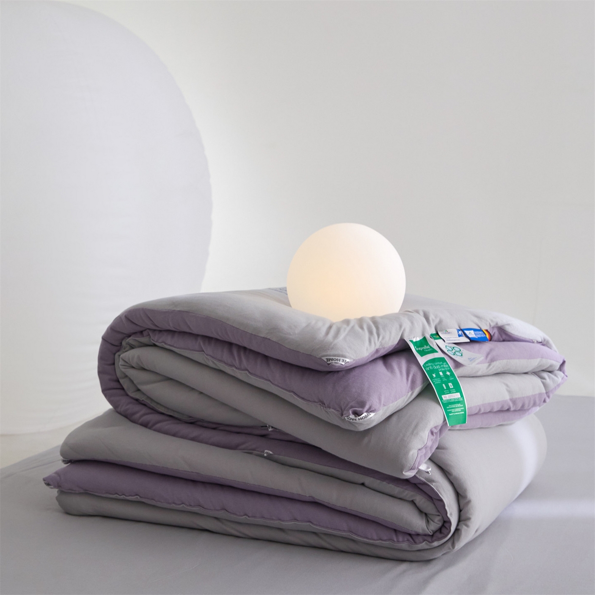 91家纺网 家纺一手货源 找家纺 头等舱 2025新款全棉A类针织 零压 深睡 德国ADVANSA 抗菌 100%阻螨低致敏秋冬被（空镜图） 糖霜芋泥