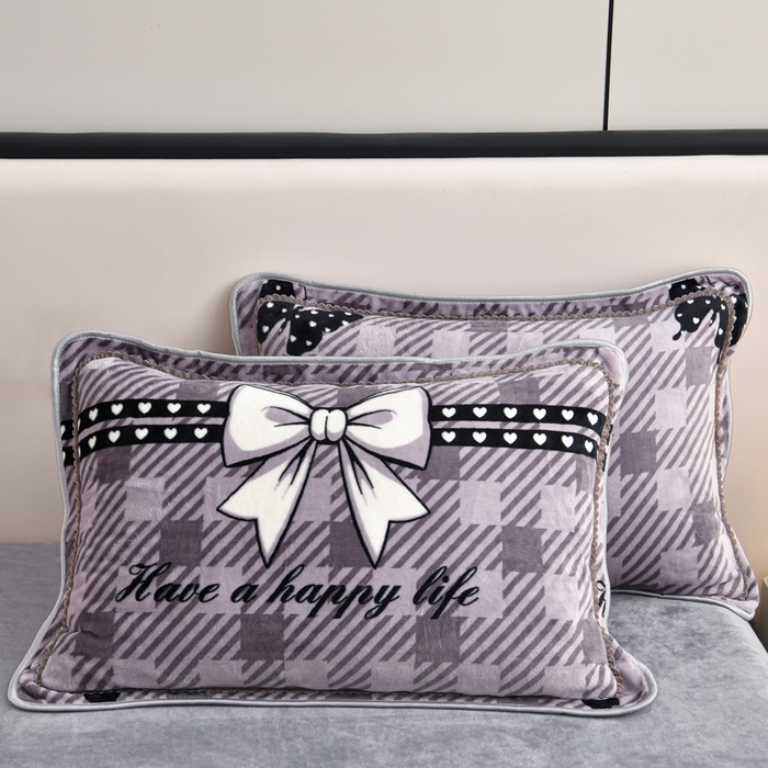 91家纺网 家纺一手货源 找家纺 新8.5-9.5斤法莱绒四件套珊瑚牛奶金貂绒四件套床裙 蝶影