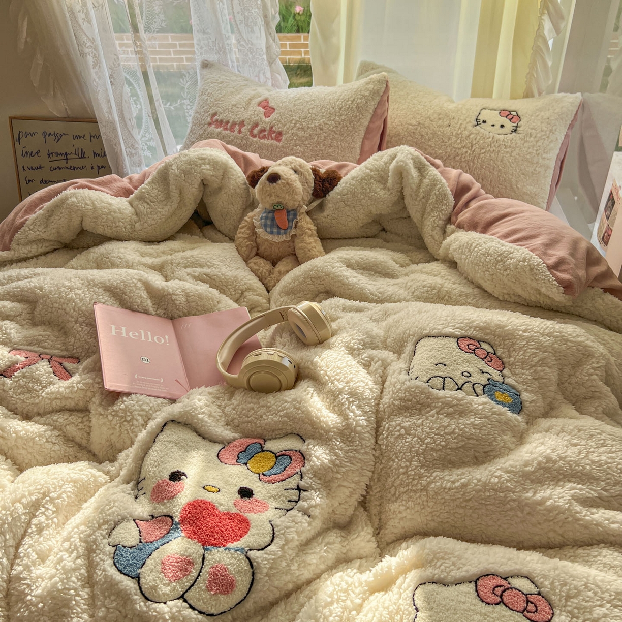 91家纺网 家纺一手货源 找家纺 （总）颜选 2025新款卡通羊羔绒四件套