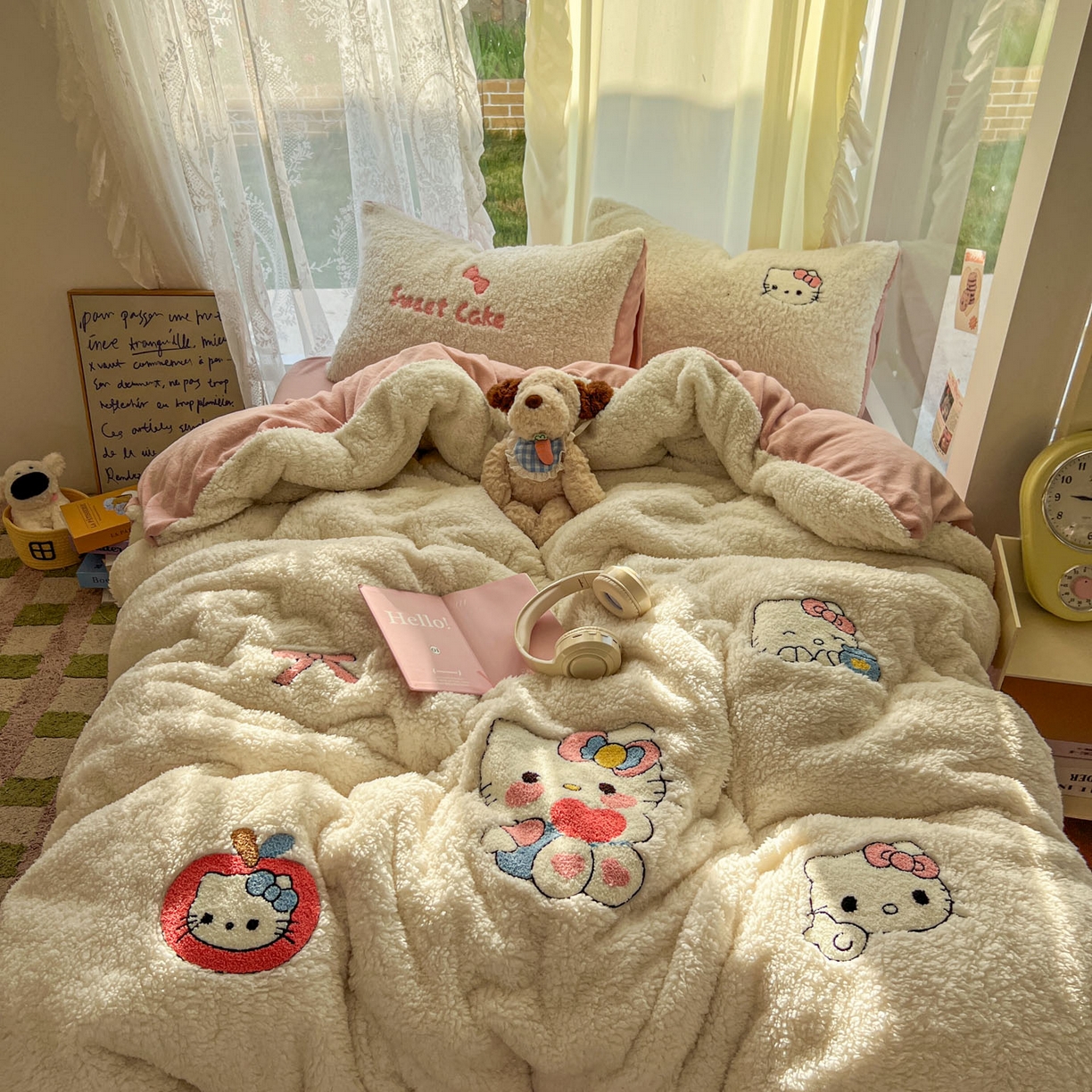 91家纺网 家纺一手货源 找家纺 （总）颜选 2025新款卡通羊羔绒四件套