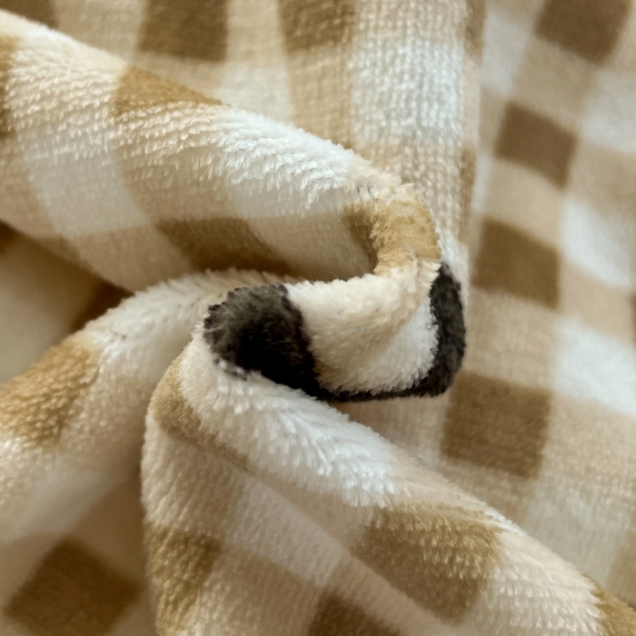 91家纺网 家纺一手货源 找家纺 鑫利来家纺 2025新款牛奶绒床盖夹棉花边韩版印花单床盖单件床盖三件套 床盖-格子蝴蝶结