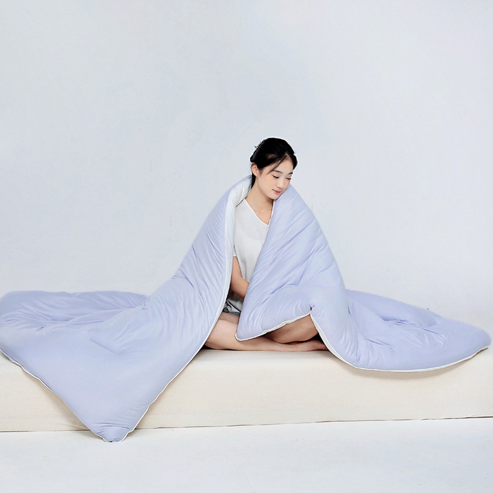 91家纺网 家纺一手货源 找家纺 栩裕纺织 2025新款A类亲肤深睡眠控温抑菌被芯被子被芯春秋被冬被 熏衣紫