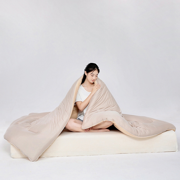 栩裕纺织 2025新款A类亲肤深睡眠控温抑菌被芯被子被芯春秋被冬被 卡其色