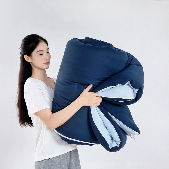 91家纺网 家纺一手货源 找家纺 栩裕纺织 2025新款A类亲肤深睡眠控温抑菌被芯被子被芯春秋被冬被 深睡蓝