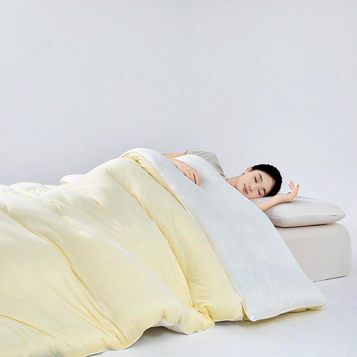 91家纺网 家纺一手货源 找家纺 栩裕纺织 2025新款A类亲肤深睡眠控温抑菌被芯被子被芯春秋被冬被 流苏黄