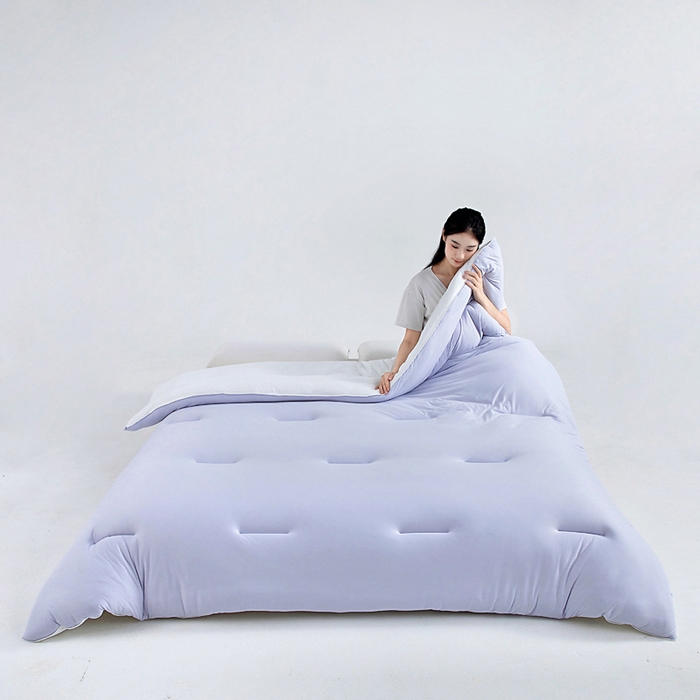 91家纺网 家纺一手货源 找家纺 栩裕纺织 2025新款A类亲肤深睡眠控温抑菌被芯被子被芯春秋被冬被 熏衣紫