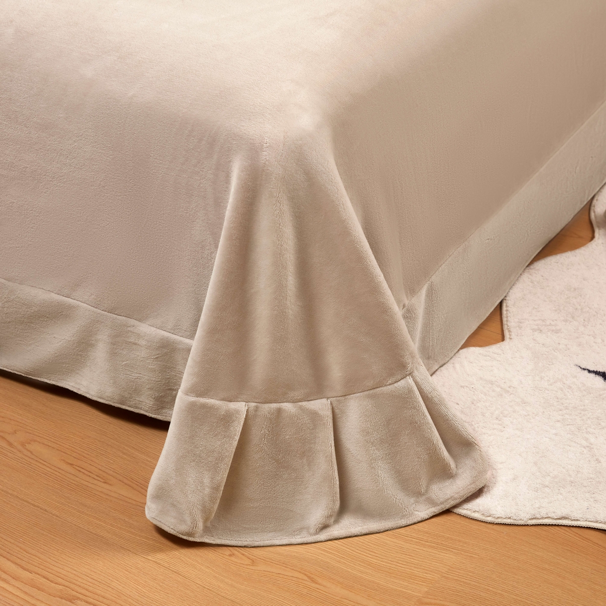 91家纺网 家纺一手货源 找家纺 （总）苏木年华 2025新款兔毛绒双拼雕花绒四件套-卡曼