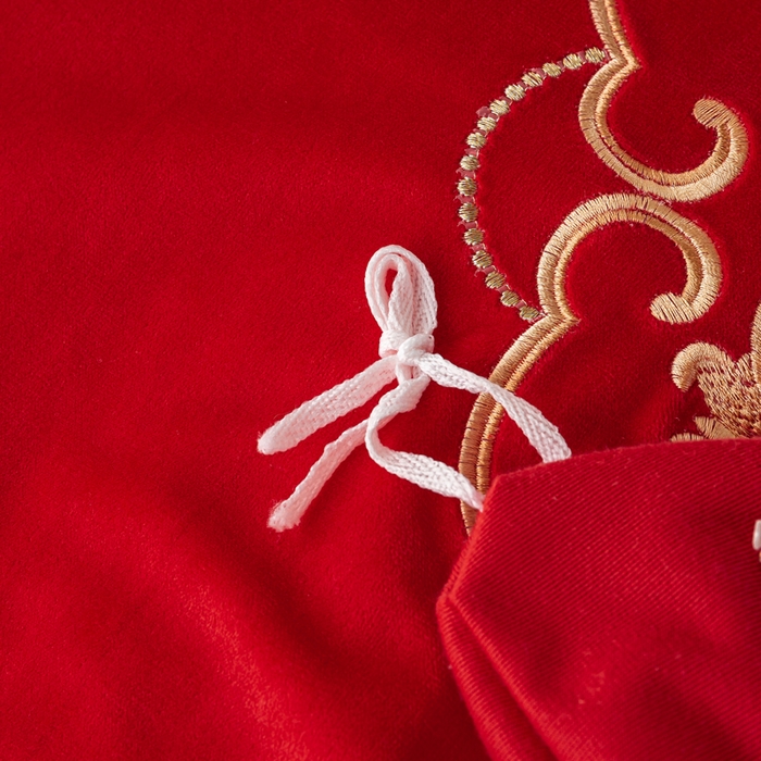 91家纺网 家纺一手货源 找家纺 （总）慕希家纺 2025新款婴儿绒婚庆刺绣四件套