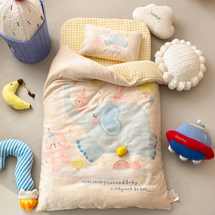 （总）宝贝优选 2025新款A类卡通数码印幼儿园儿童牛奶绒套件