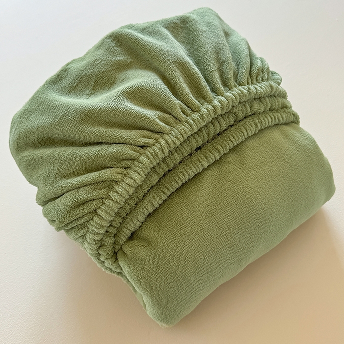 91家纺网 家纺一手货源 找家纺 十一家居 2025新款亲肤舒适高克重恒温亲肤舒适牛奶绒单件床笠单品床笠单床笠系列 香草绿