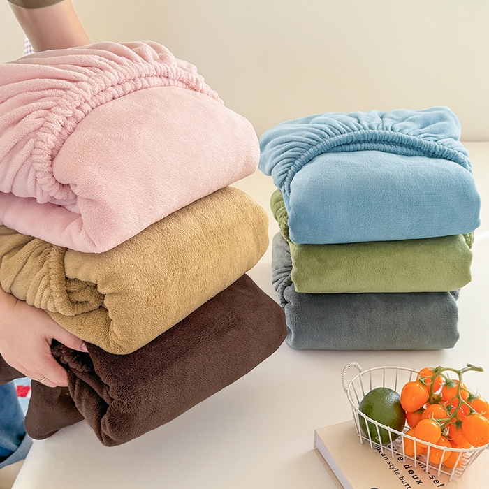 十一家居 2025新款亲肤舒适高克重恒温亲肤舒适牛奶绒单件床笠单品床笠单床笠系列 组合图仅供参考不可下单