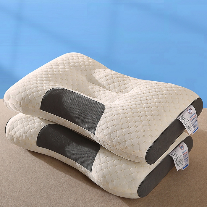 （总）金牛枕芯 2025新款成人护颈枕水立方针织spa按摩枕枕头枕芯