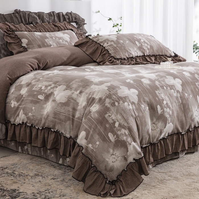 91家纺网 家纺一手货源 找家纺 （总）鲁爱家纺供货 2025新款韩版色织提花四件套