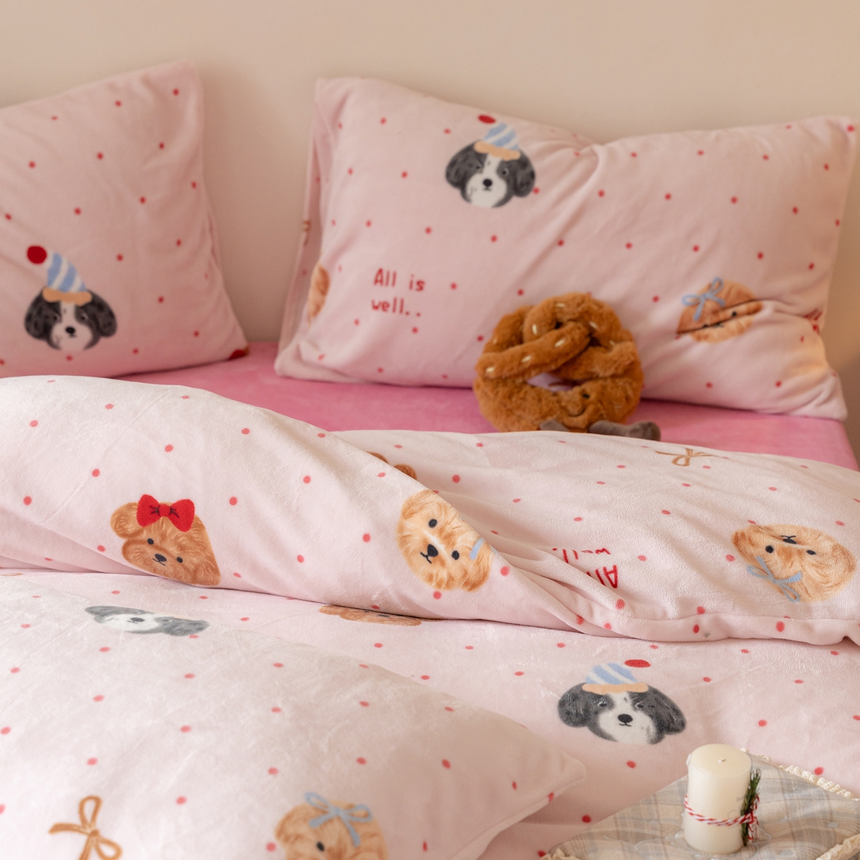 91家纺网 家纺一手货源 找家纺 （总）时光里 2025新款230克印花牛奶绒系列单枕套