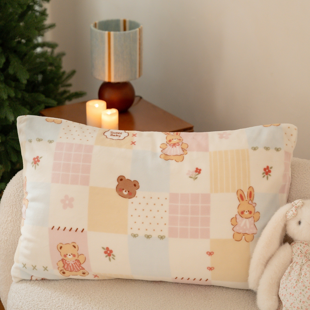 91家纺网 家纺一手货源 找家纺 （总）时光里 2025新款230克印花牛奶绒系列单枕套