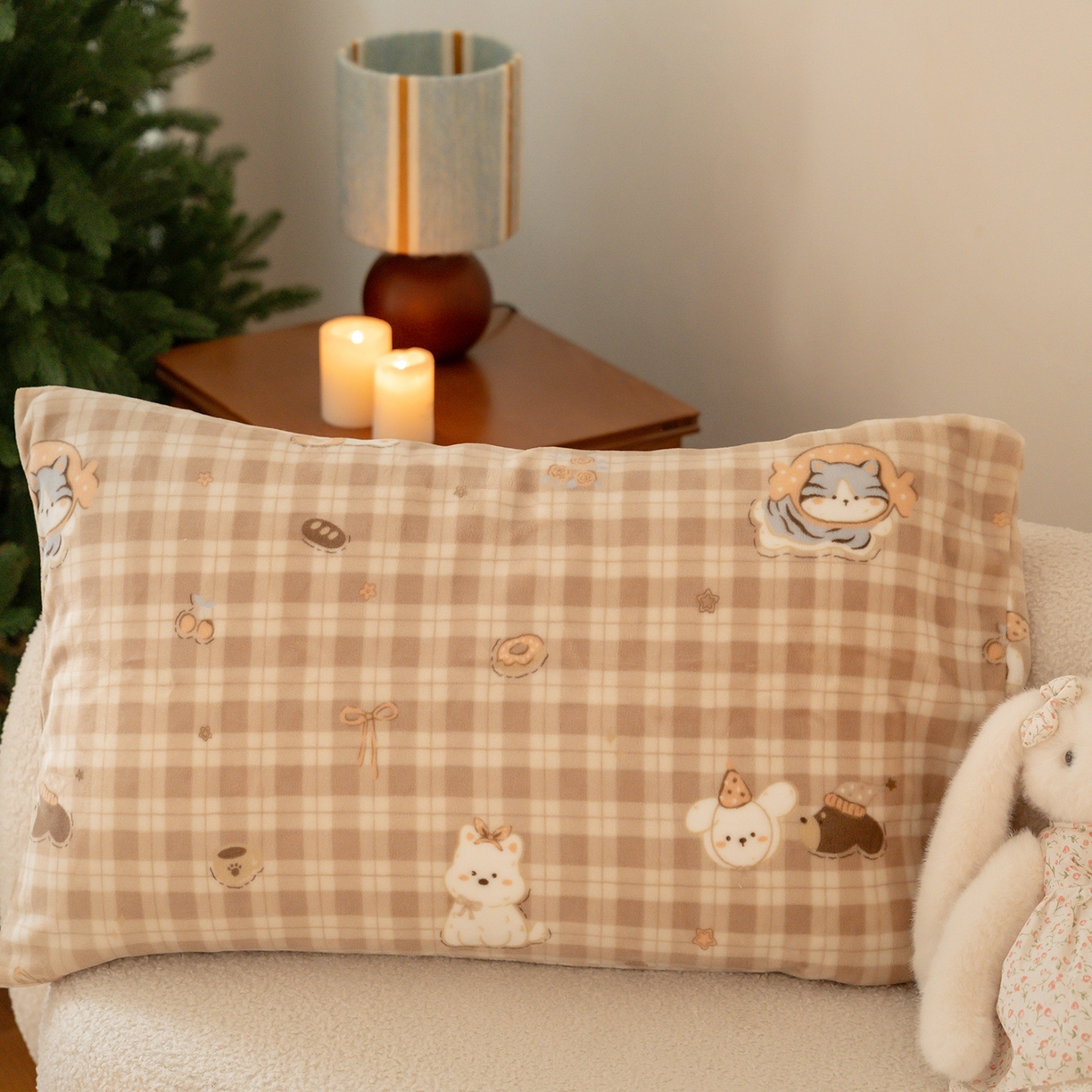 91家纺网 家纺一手货源 找家纺 （总）时光里 2025新款230克印花牛奶绒系列单枕套